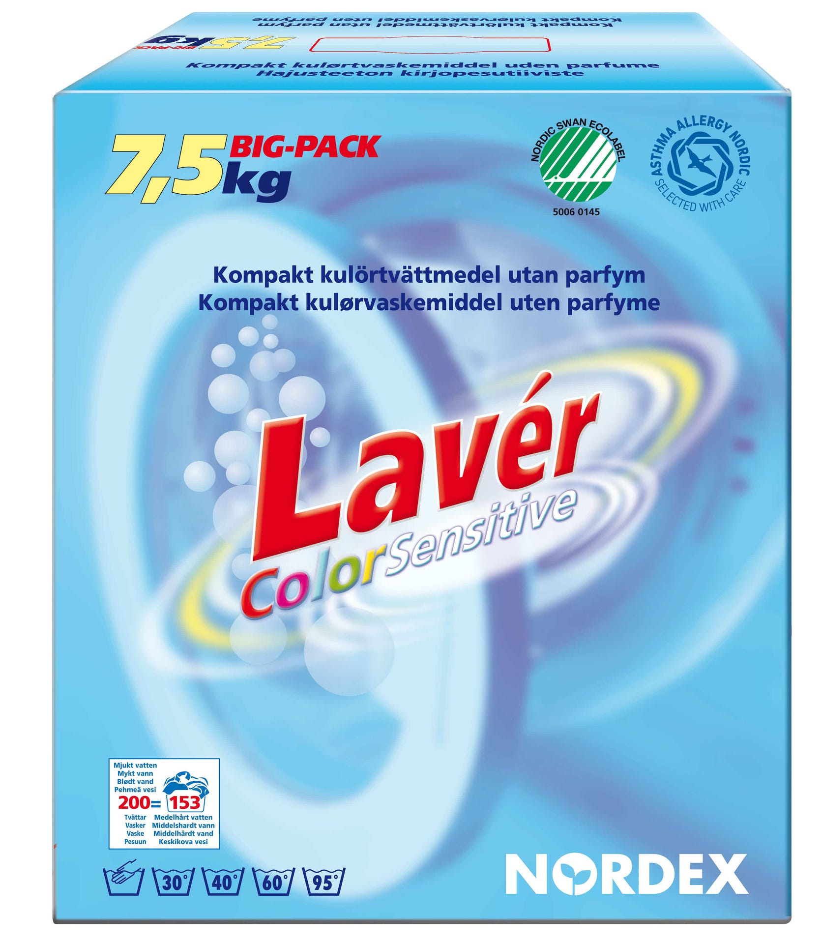 TVÄTTMEDEL LAVER CO SENSI 7,5-KG